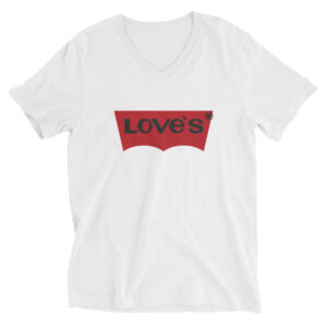 Love's T-shirt unisex a maniche corte con scollo a V